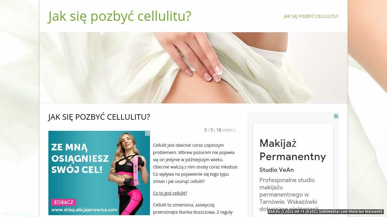 Zrzut ekranu Kompendium Wiedzy na temat Cellulitu