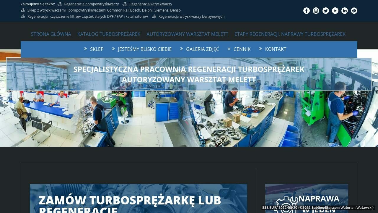 Regeneracja turbosprężarek (strona regeneracja-turbosprezarek.pl - Podkarpackie)