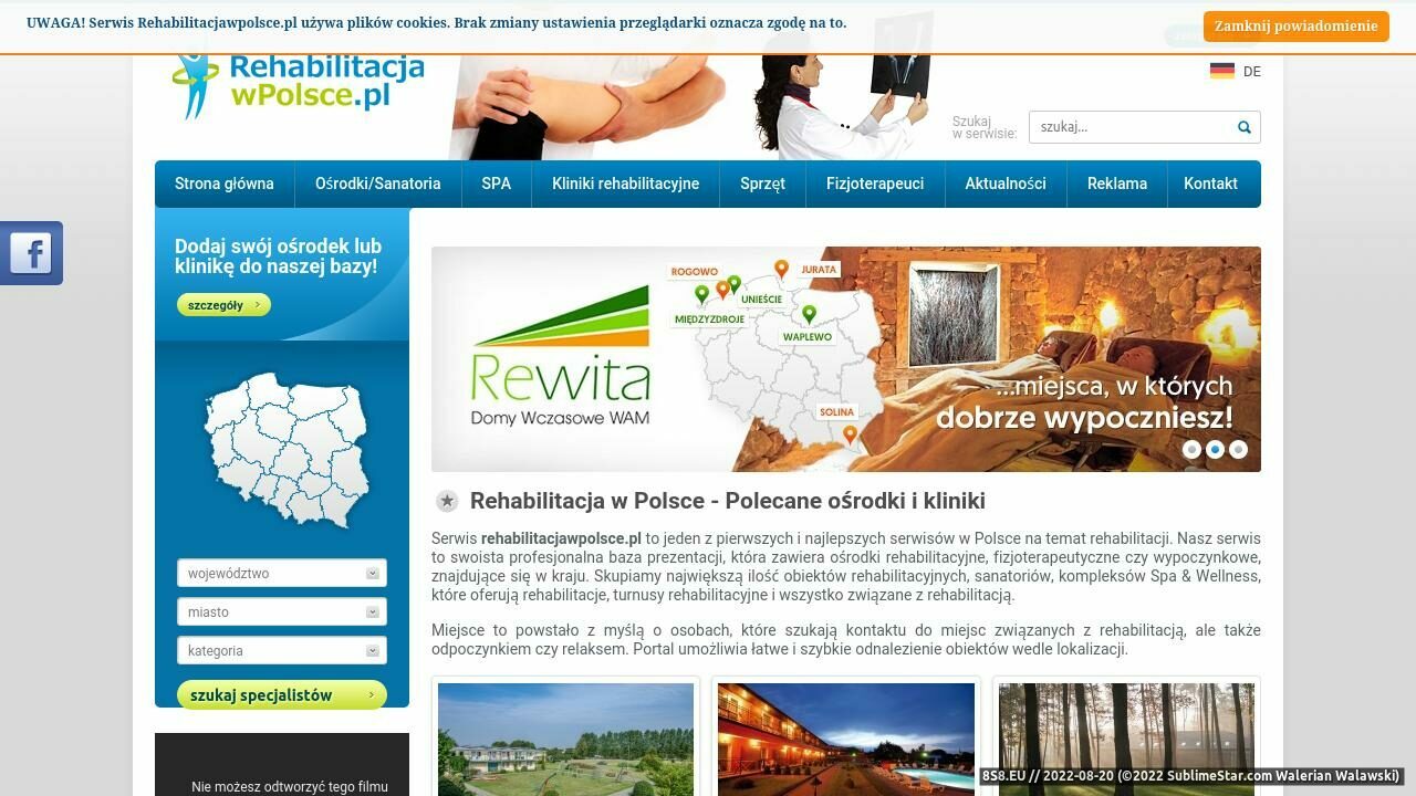 Ośrodki rehabilitacyjne, uzdrowiska i hotele SPA (strona www.rehabilitacjawpolsce.pl - Morena)