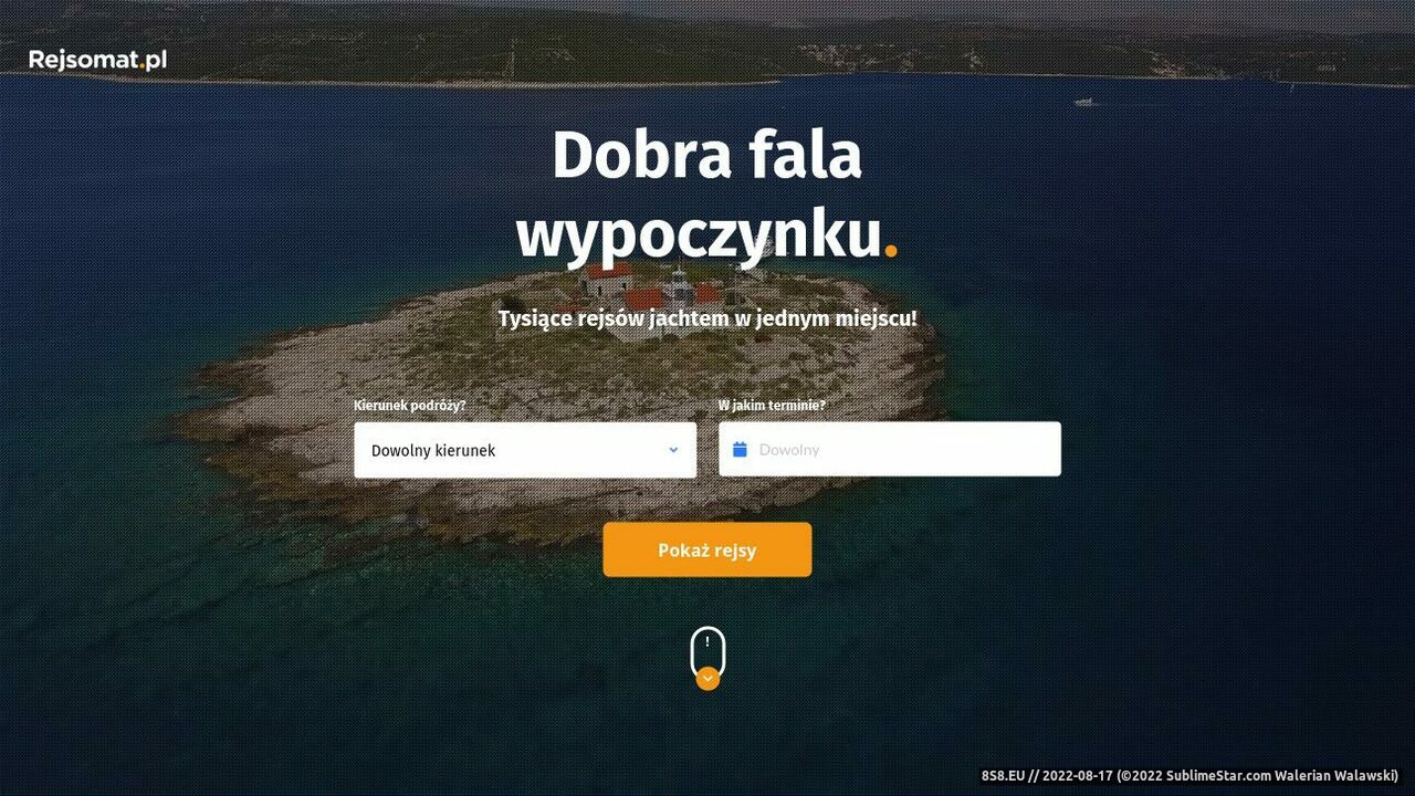 Wyszukiwarka rejsów jachtem i lotów (strona rejsomat.pl - Rejsomat.pl)