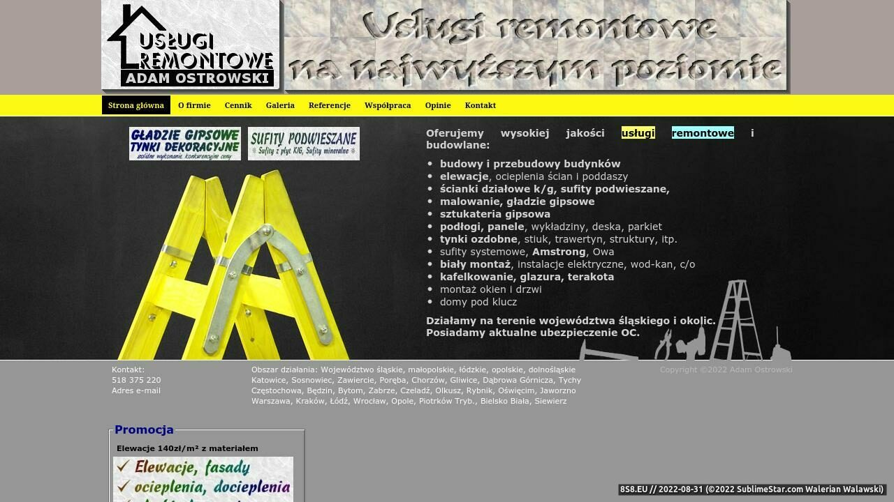 Usługi remontowe i budowlane (Śląsk i Małopolska) (strona www.remonty-ostrowski.pl - Remonty-ostrowski.pl)