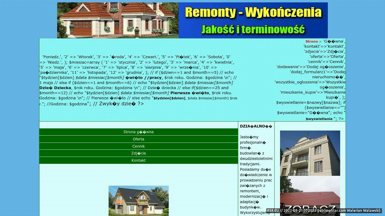Zrzut ekranu Toruń remonty budowlane
