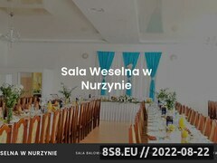 Miniaturka sala.nurzyna.pl (Wesela, komunie, <strong>chrzciny</strong> i imprezy w super cenie)