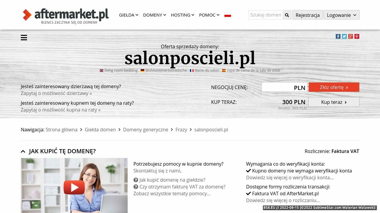 Pościel - salonposcieli.pl (strona salonposcieli.pl - Salonposcieli.pl)