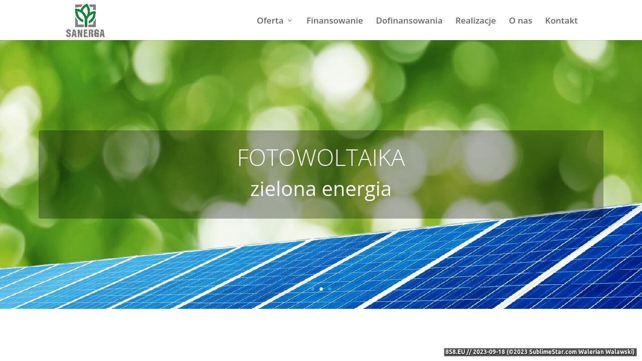 Odnawialne zródła energii (strona sanerga.pl - Sanerga)