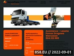 Miniaturka securetrans.pl (Pomoc drogowa oraz laweta, przewóz osób i wynajem)