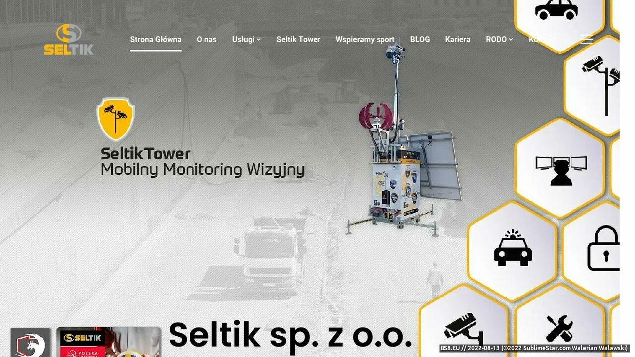 Zrzut ekranu Mobilny monitoring i usługi ochroniarskie