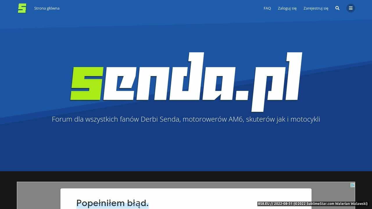 SENDA.pl - portal poświęcony Derbi Sendzie (strona www.senda.pl - Senda.pl)