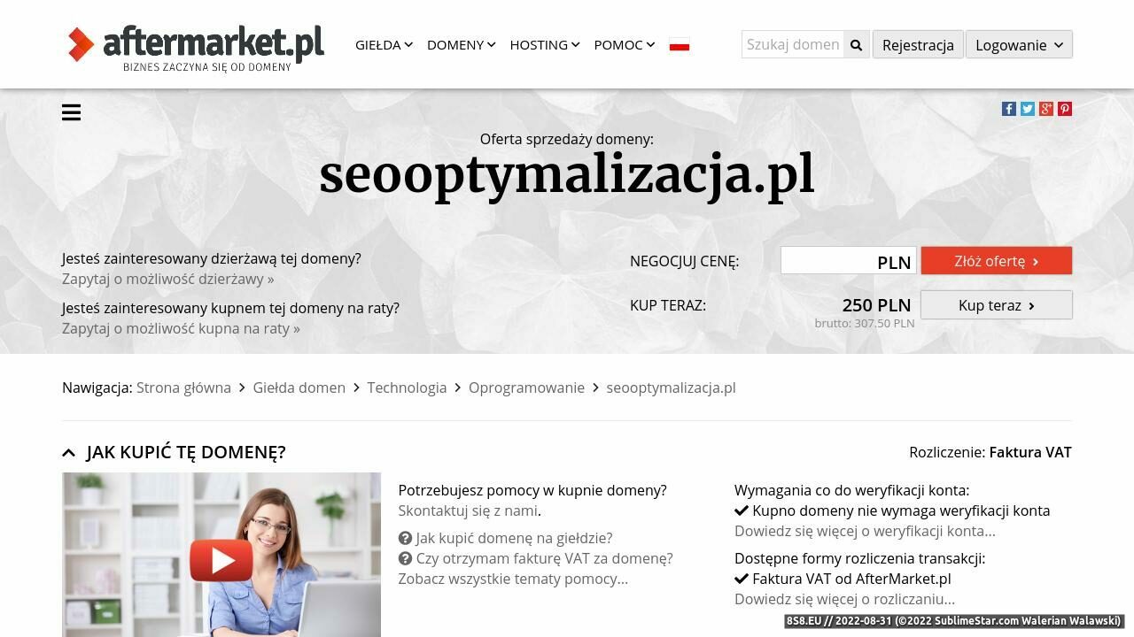 Pozycjonowanie stron www (strona www.seooptymalizacja.pl - Seooptymalizacja.pl)