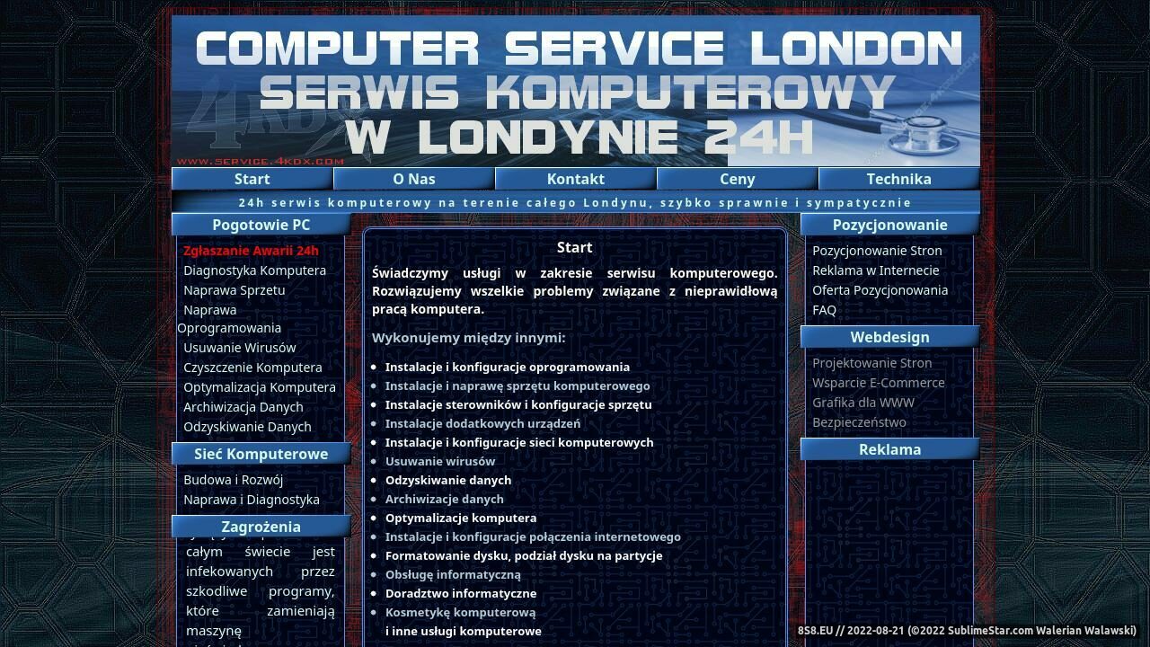Pogotowie komputerowe Londyn (strona www.service.4kdx.com - Service.4kdx.com)