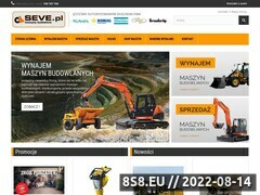 Miniaturka strony Wypożyczalnia Sprzętu Budowlanego - Wynajem Koparek SEVE Sp. z o.o.