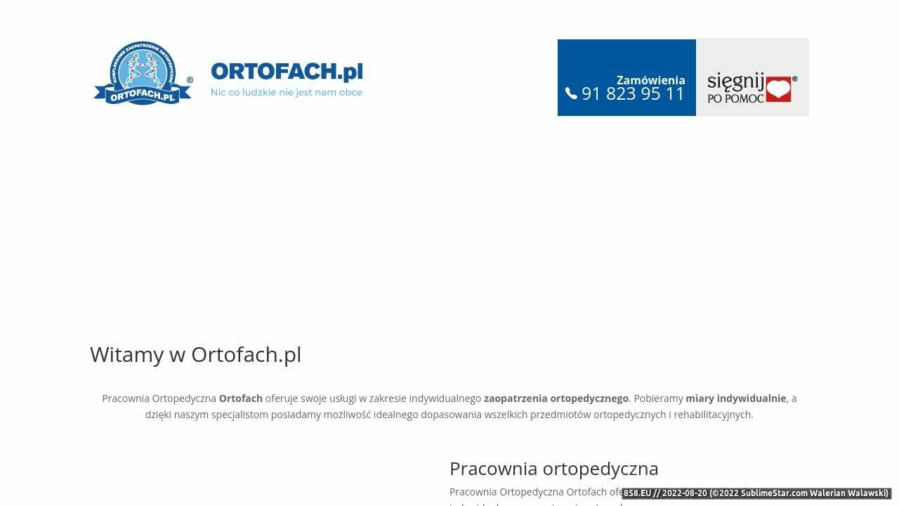Zaopatrzenie ortopedyczne i rehabilitacyjne (strona www.siegnijpopomoc.pl - Siegnijpopomoc.pl)