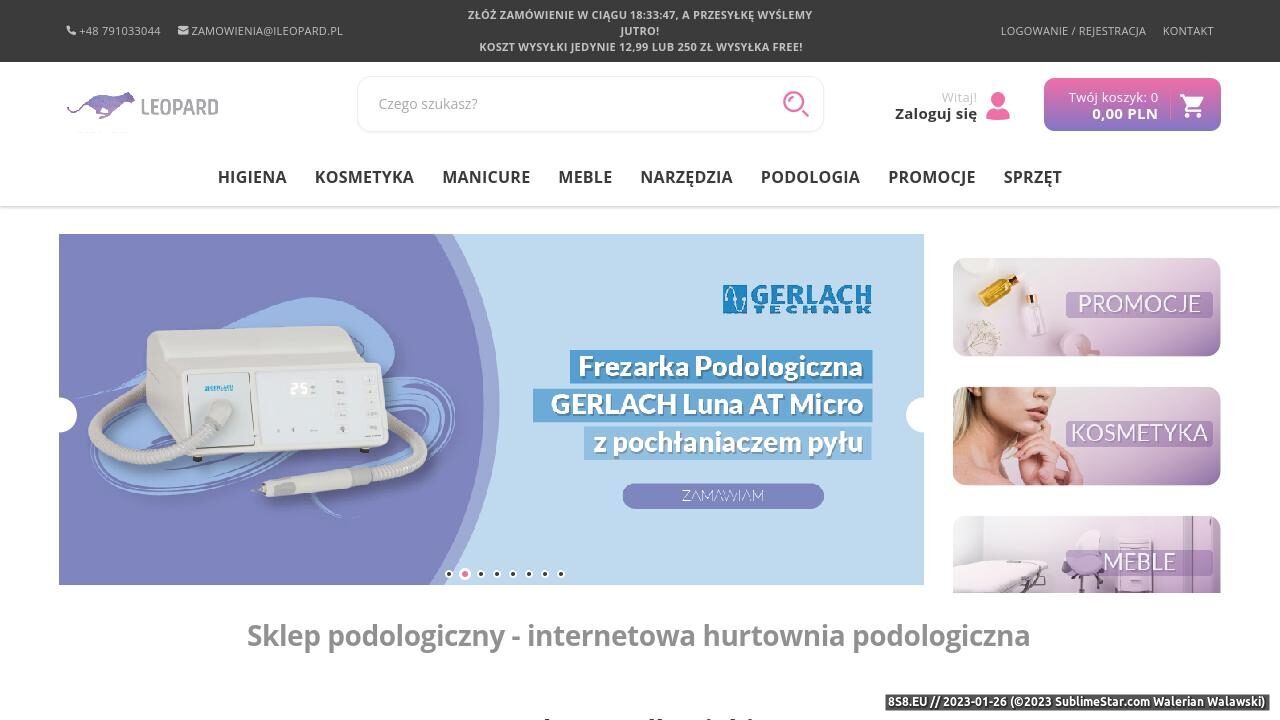 Sklep podologiczny i hurtownia podologiczna (strona sklep.ileopard.pl - Sklep Leopard)