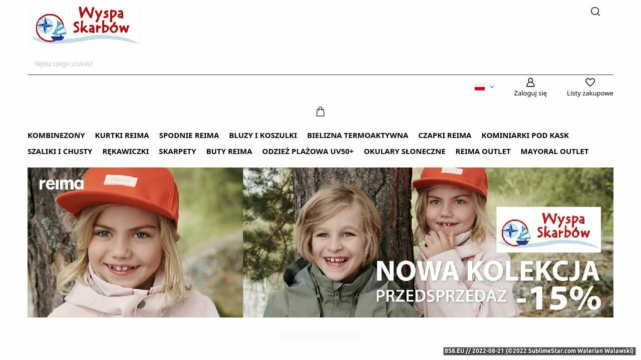 Ubrania dla dzieci firmy Reima i Mayoral (strona sklepwyspaskarbow.com.pl - Wyspa Skarbów)