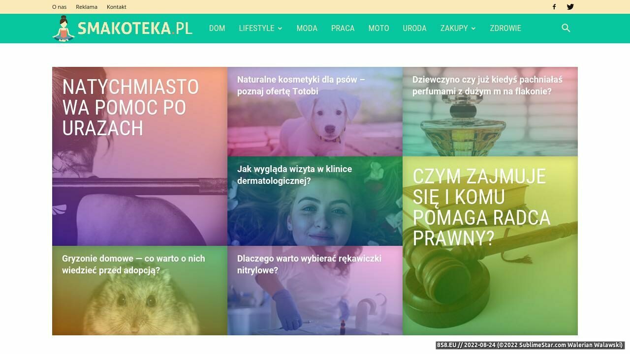 Zrzut ekranu SMAKOTEKA.PL - Restauracje i pizzerie w Polsce.