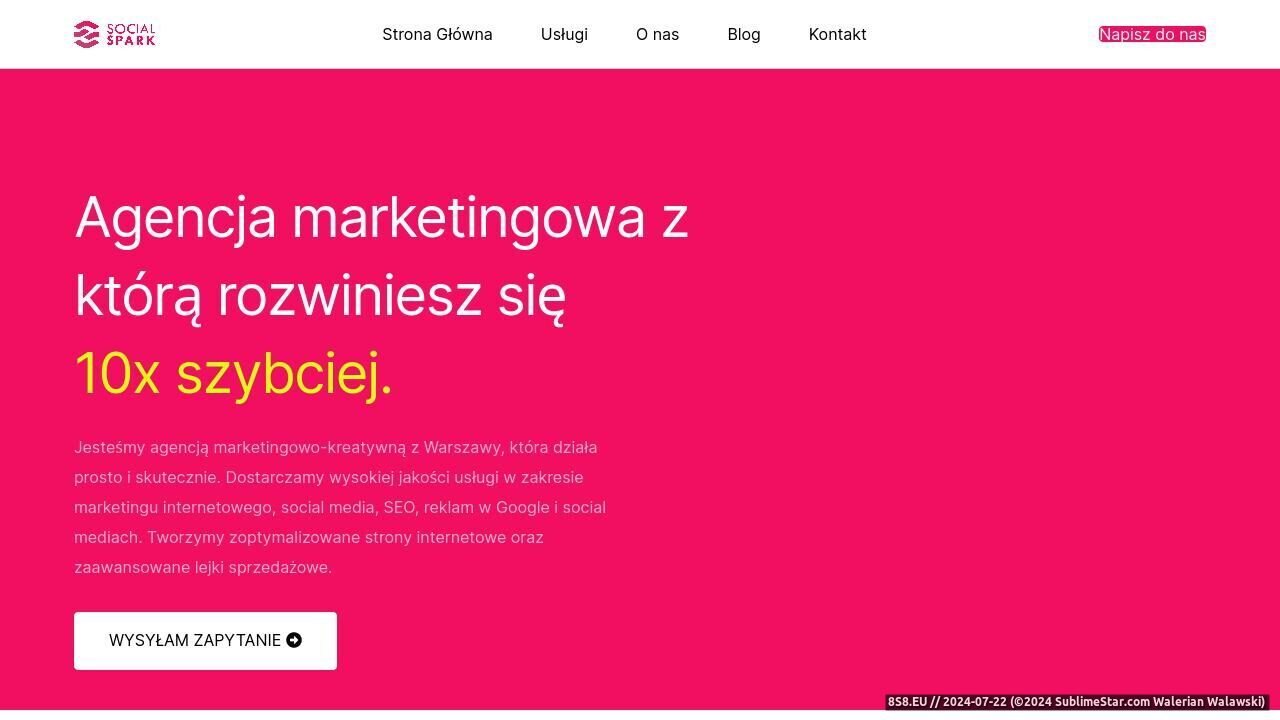 Zrzut ekranu Agencja marketingowa: reklamy, SEO, content