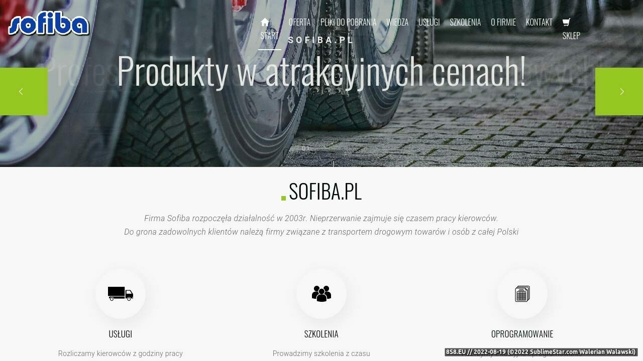 Tachografy i oprogramowanie (strona www.sofiba.pl - Sofiba.pl)