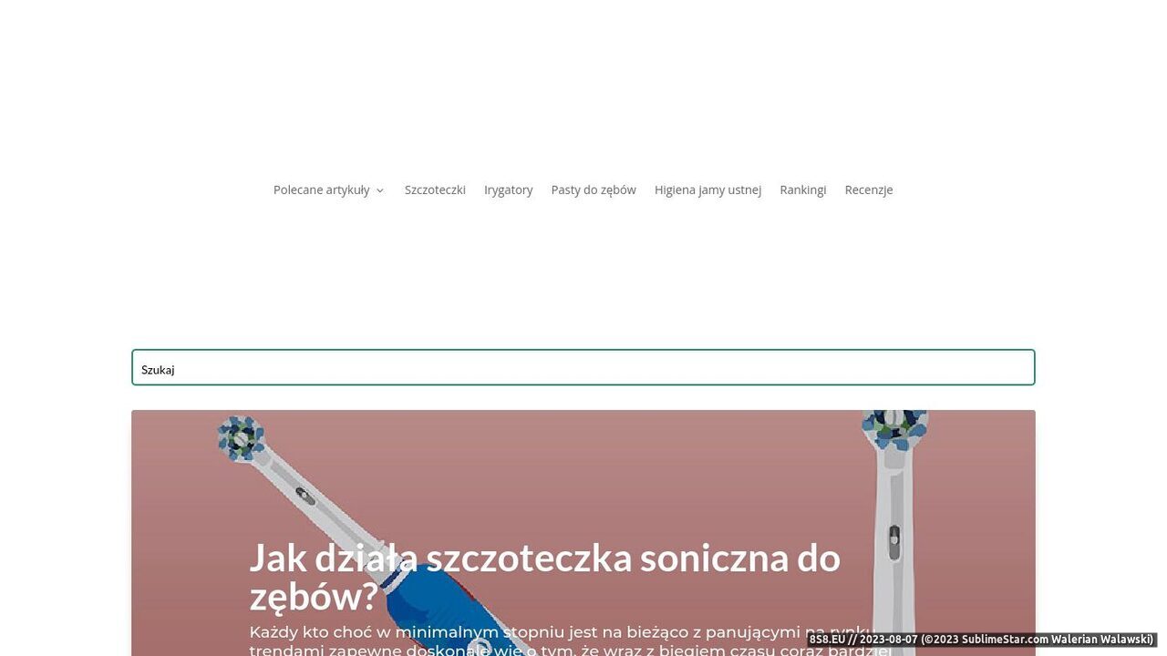 Szczoteczki soniczne Philips oraz pasty wybielające (strona soniczneszczoteczki.pl - Szczoteczki Philips)