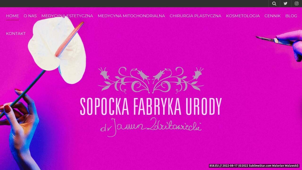 Zrzut ekranu Gabinet kosmetyczny Gdynia