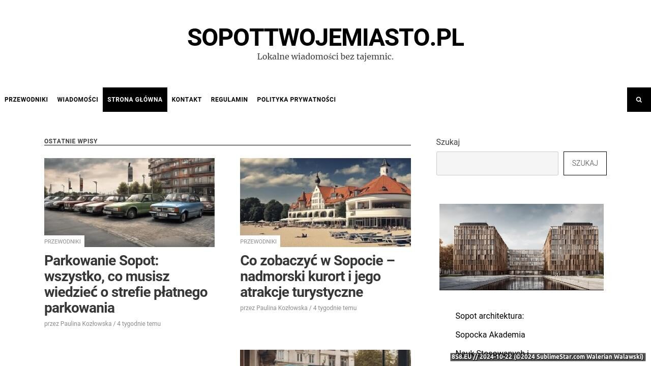 Informacje i wiadomości Sopot (strona sopottwojemiasto.pl - SopotTwojMemiasto)