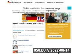 Miniaturka speakin.pl (Nauka języka angielskiego i niemieckiego online)