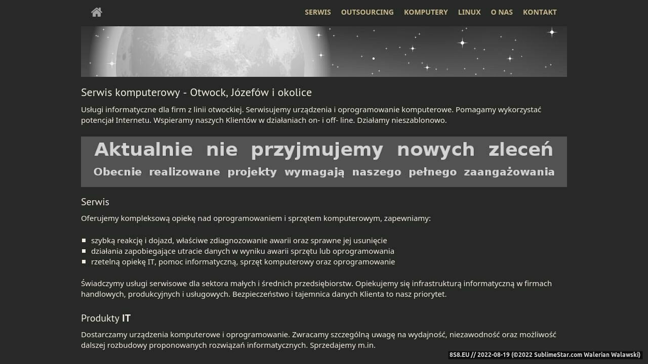 Serwis komputerowy SPLIN 64 - Otwock (strona splin.com.pl - Splin.com.pl)