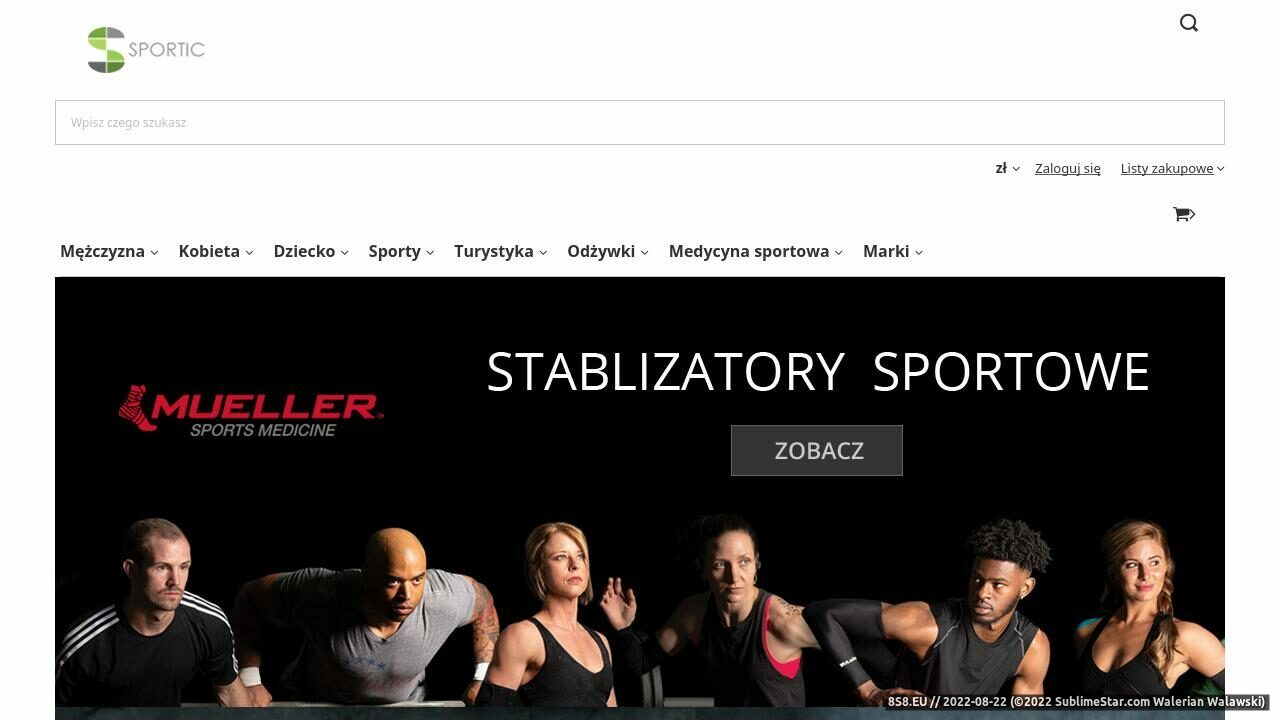 Internetowy sklep sportowy (strona sportic.pl - Sportic.pl)