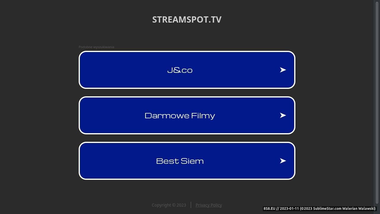 Transmisje - streamy z gier komputerowych (strona streamspot.tv - Streamspot.tv)