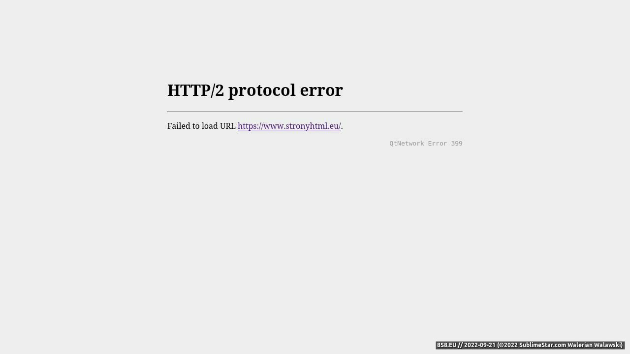 Zrzut ekranu Strony WWW - Tworzenie stron HTML