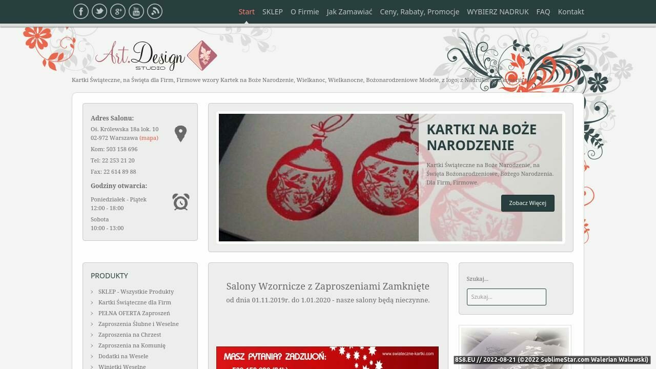 Zaproszenia ślubne - Art.Design Studio, Warszawa (strona www.studio-artdesign.pl - Studio-artdesign.pl)