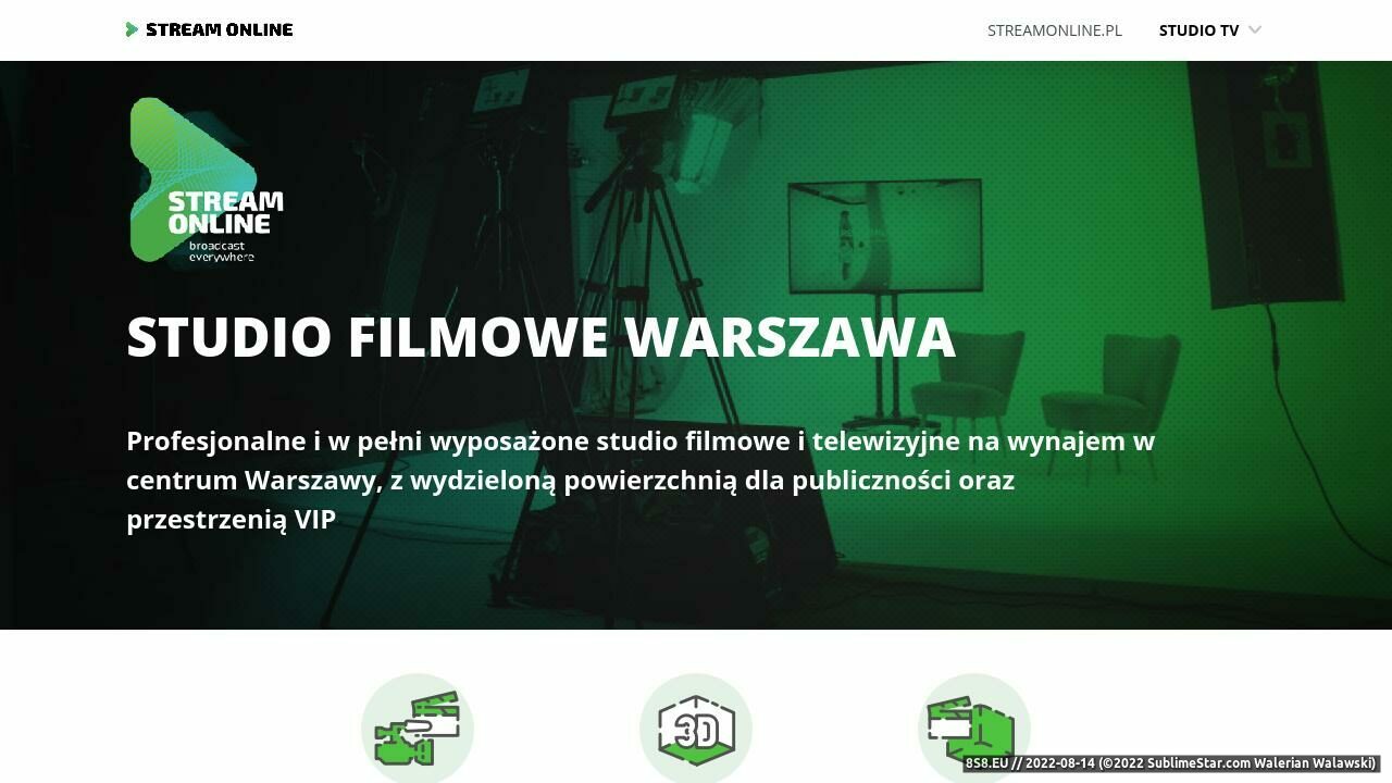 Zrzut ekranu Studio filmowe Warszawa - Studio Stream Online
