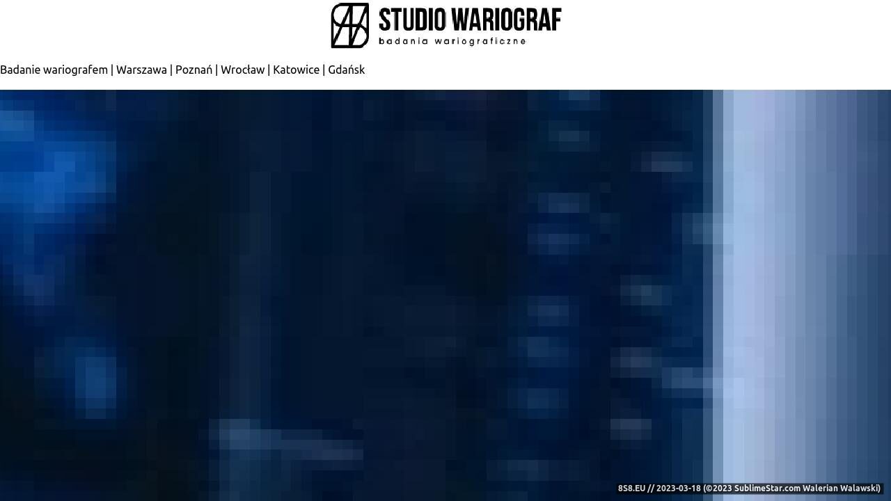 Badanie warioigrafem (strona studiowariograf.pl - Studio Wariograf)