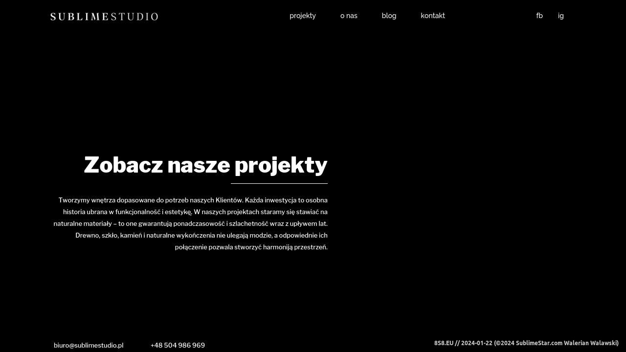 Architekt i Biuro projektowe Warszawa (strona sublimestudio.pl - SublimeStudio)