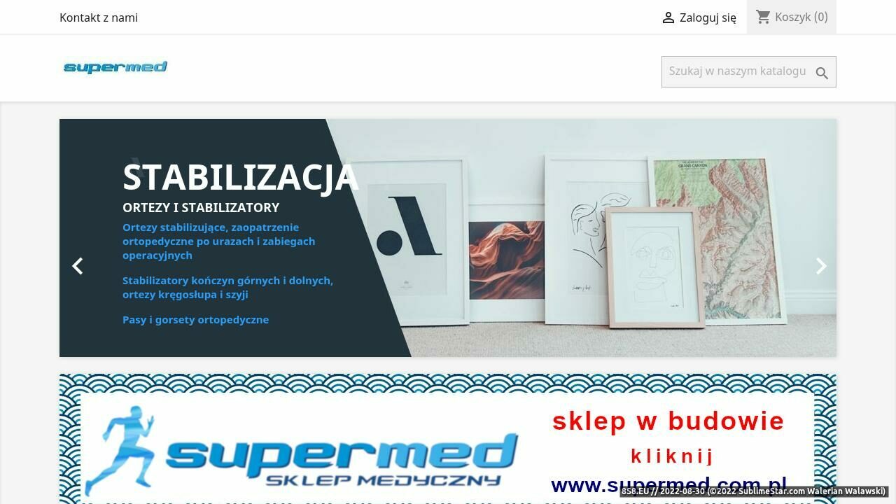 Sklep Medyczny, Rehabilitacyjny i Sportowy (strona www.supermed.pl - Supermed.pl)