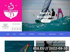 Zrzut strony Windsurfing, kursy kitesurfingu, kwatery Chałupy