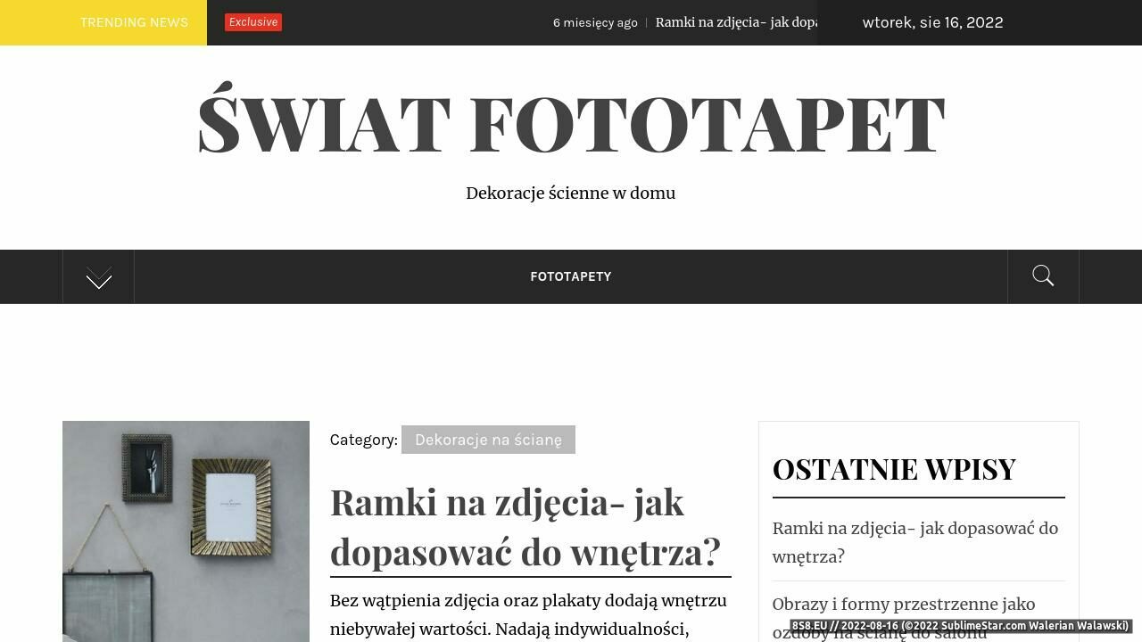 Naklejki ścienne (strona swiat-fototapet.pl - Swiat-fototapet.pl)
