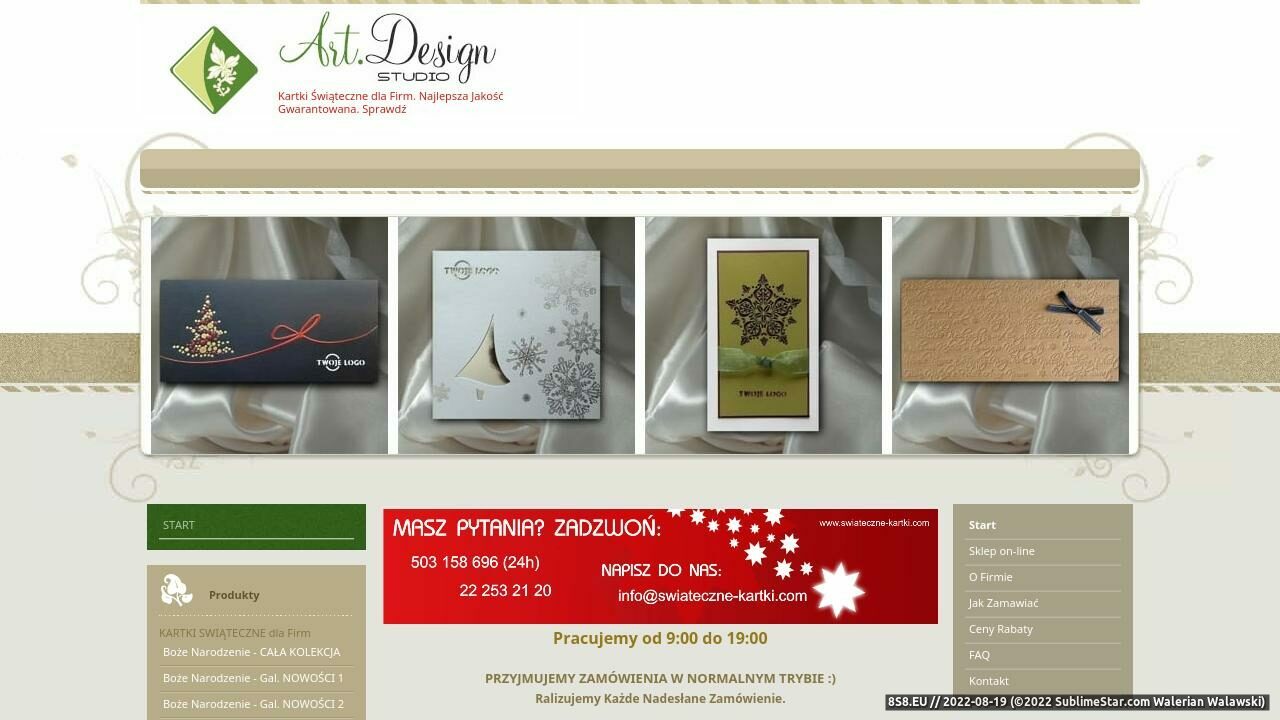 Kartki Świąteczne dla Firm - Art.Design Studio (strona www.swiateczne-kartki.com - Swiateczne-kartki.com)