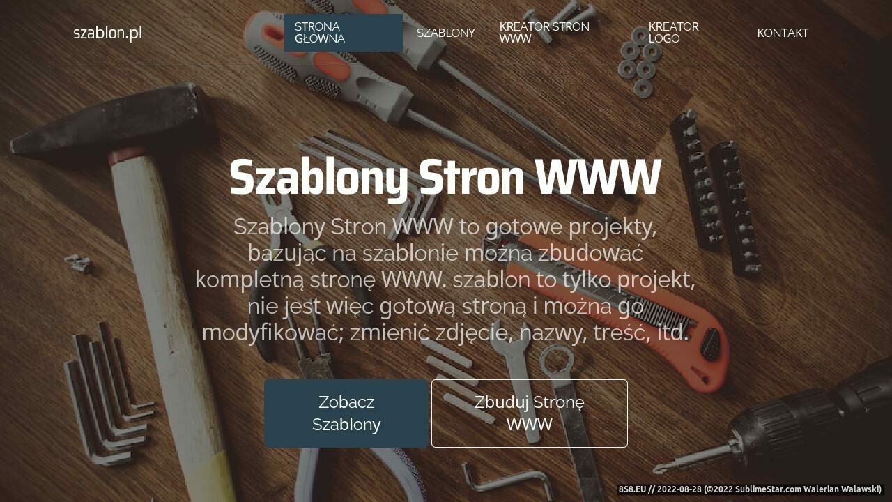 Zrzut ekranu Profesjonalne szablony - SZABLON.PL