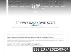 Miniaturka strony Spywy kajakowe Rozpuda, wypoyczalnia kajakw, imprezy dla firm - SZOT.pl