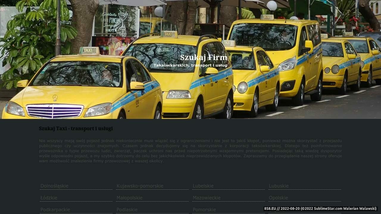 Szukaj TAXI - Największy Katalog Taksówek (strona szukajtaxi.pl - Szukajtaxi.pl)