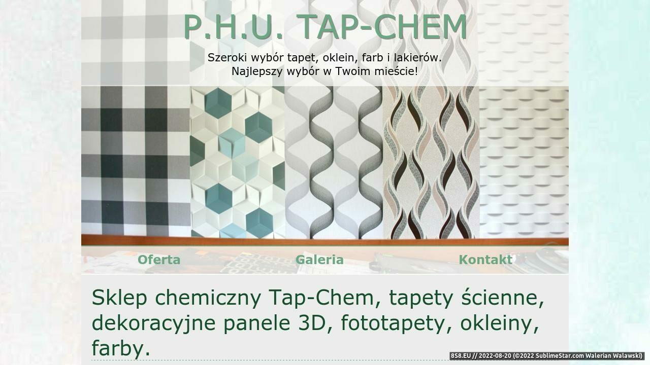 Zrzut ekranu Sklep chemiczny - tapety, okleiny, ceraty