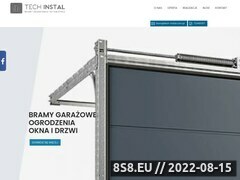 Miniaturka tech-instal.com.pl (<strong>bramy</strong> garażowe i ogrodzenia)