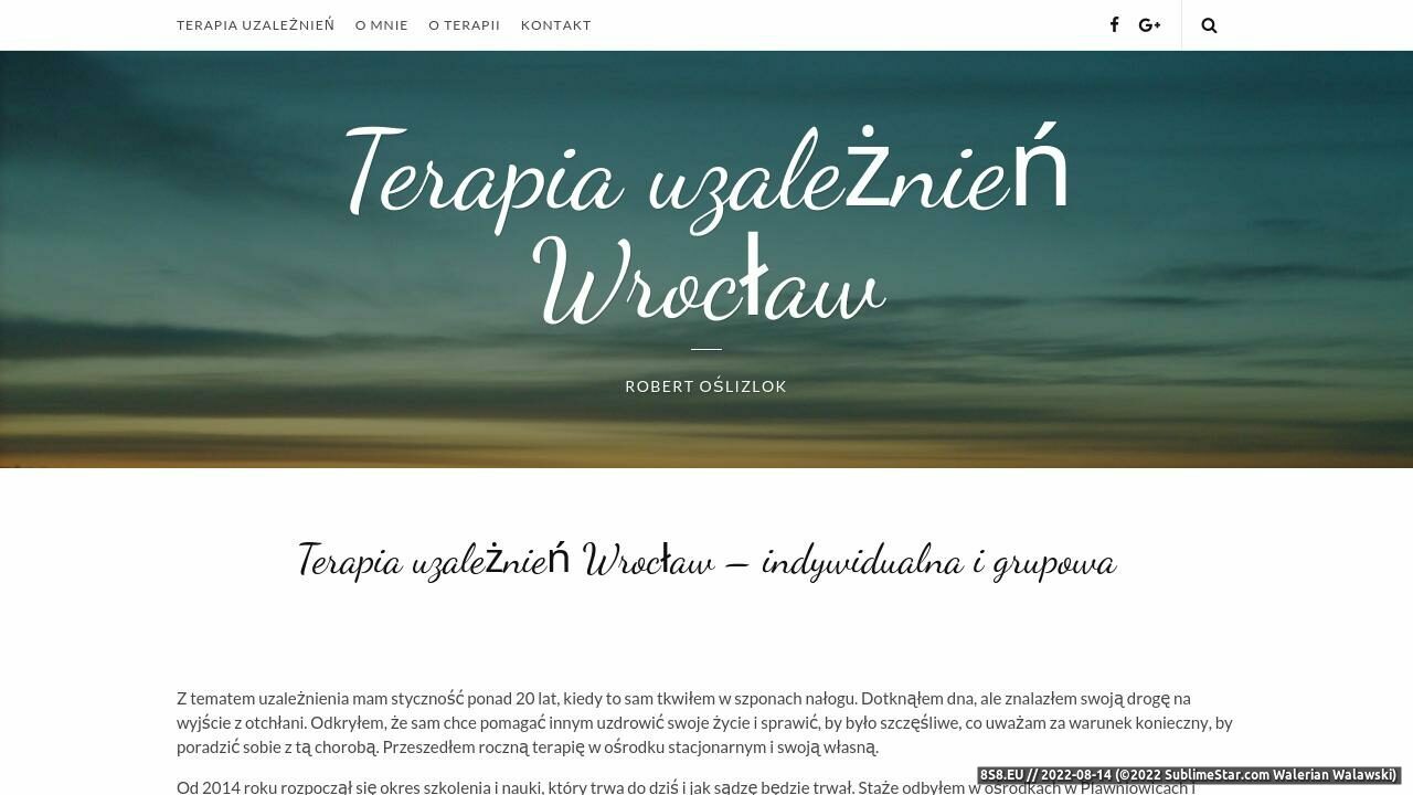 Terapia Wrocław (strona terapia-oslizlok.pl - Terapia Uzależnień Wrocław)