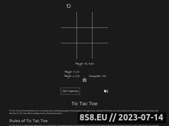 Miniaturka tictactoefree.com (Online gra kółko i krzyżyk)