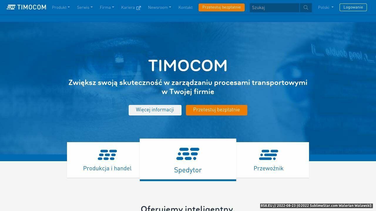 Giełda ofert transportowych (strona www.timocom.pl - Timocom.pl)