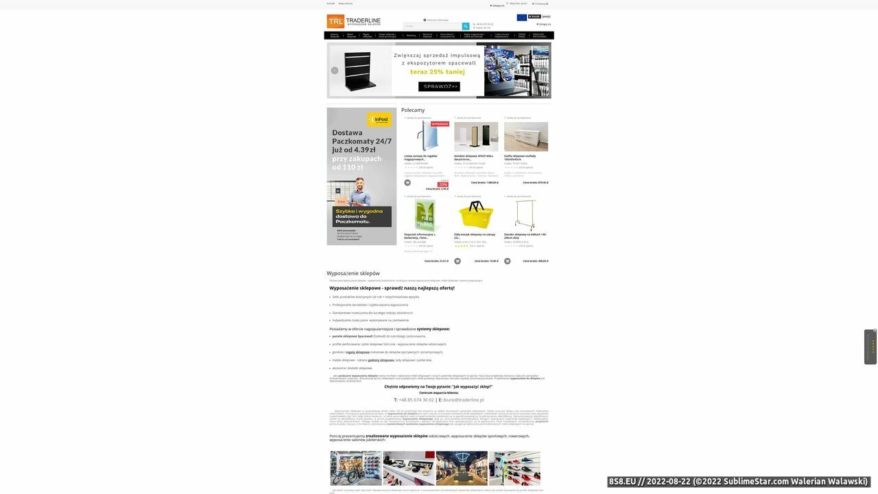 Zrzut ekranu Meble sklepowe - wyposażenie sklepów