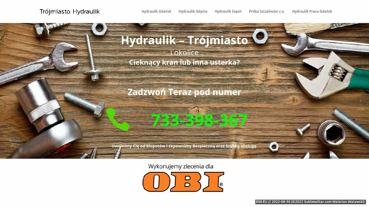 Zrzut ekranu Usługi hydrauliczne