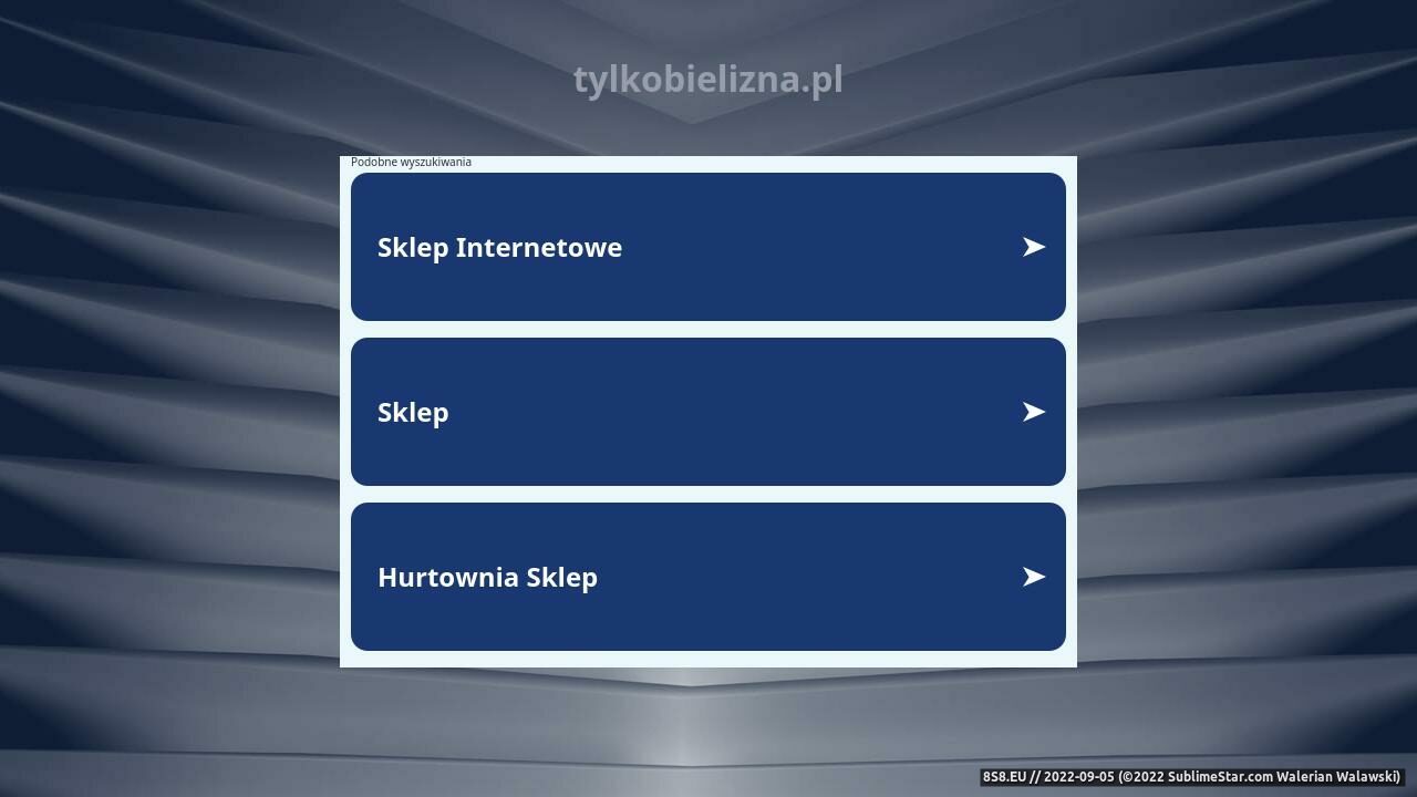 Zrzut ekranu Tylkobielizna.pl
