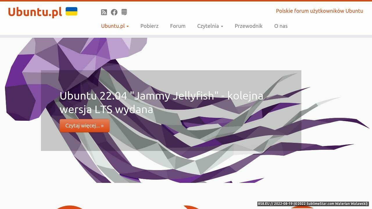 Zrzut ekranu Polskie forum Ubuntu Linux