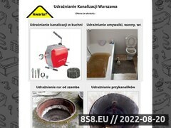 Zrzut strony Usługi kanalizacyjne - przepychanie rur w Warszawie